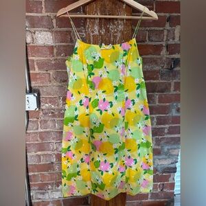 Lilly Pulitzer Yellow and Green Floral Dress